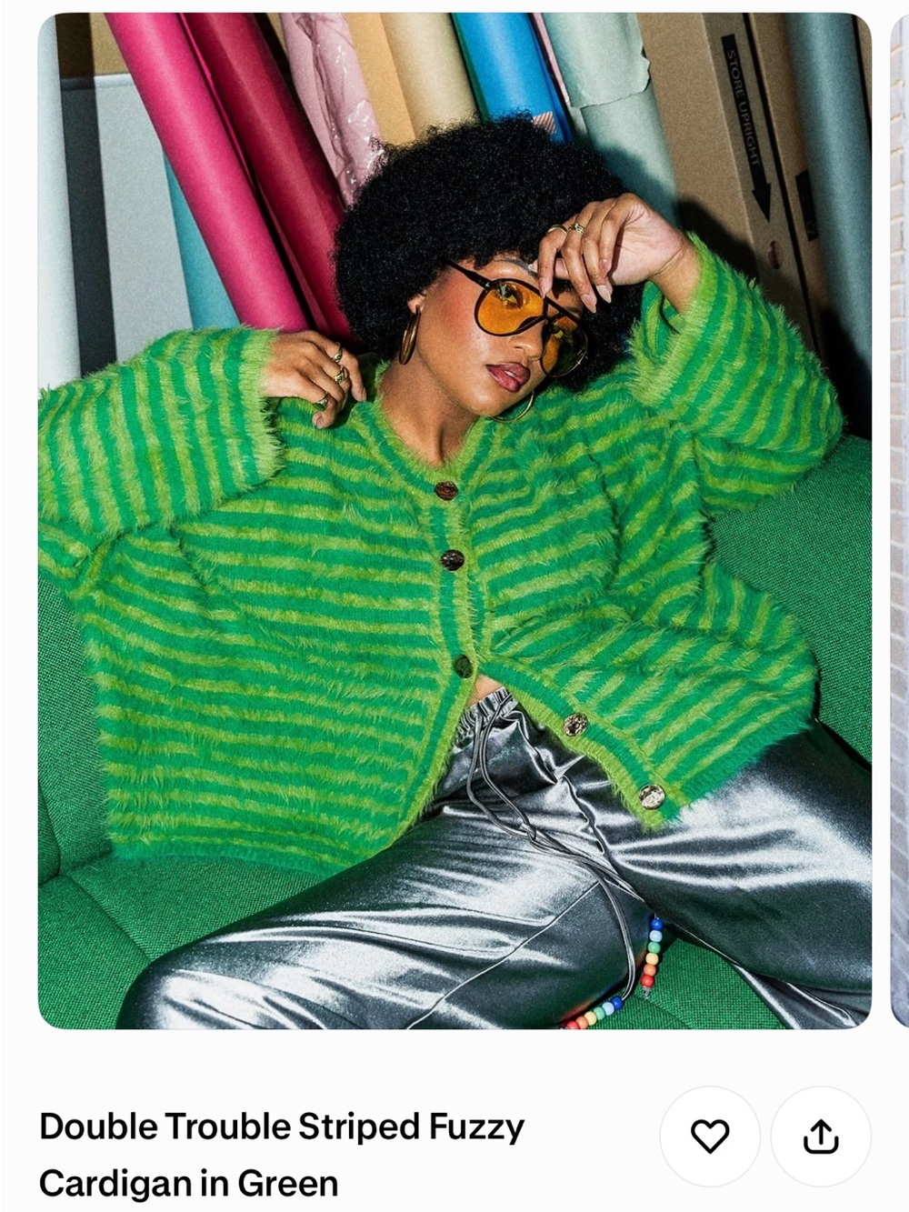 ISO Dressed In Lala Double Trouble Striped Cardigan